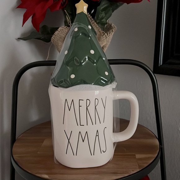 Rae Dunn “Merry Xmas” Mug & Tree Topper Set New - Picture 1 of 5